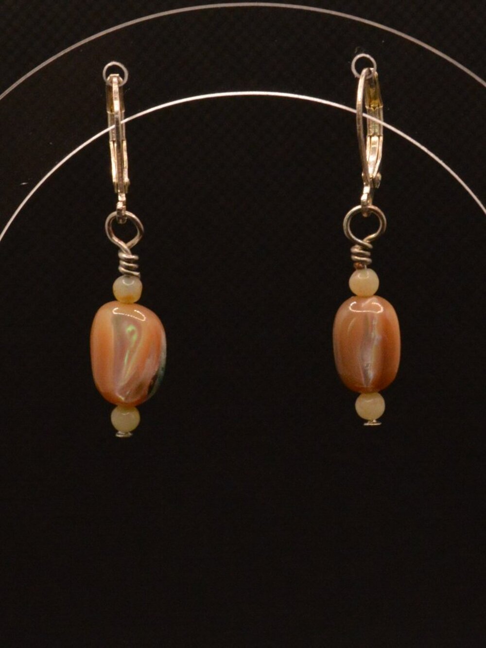 Shell And Stone Sterling Earrings